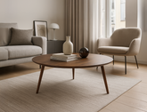 Eva Solid Wood Coffee Table, American Black Walnut